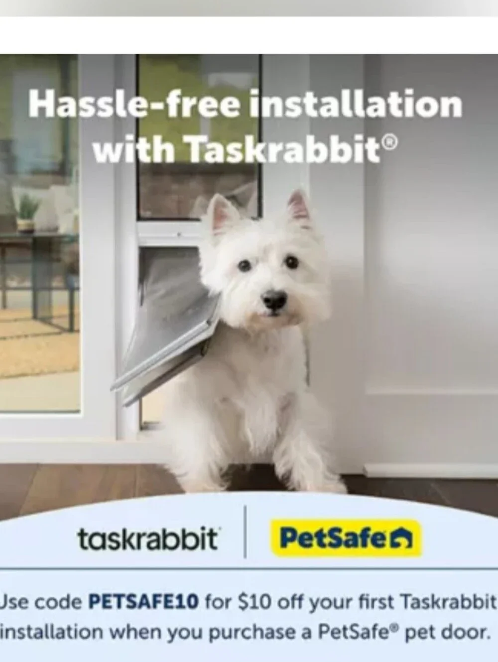 PetSafe Plastic Pet Door Small Model PPA00-10958 NEW IN BOX Up To 15 Pounds